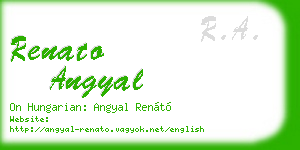 renato angyal business card