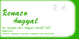 renato angyal business card